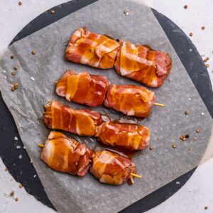 500g Bacon Wrapped Cheese Russians (R160/Kg)